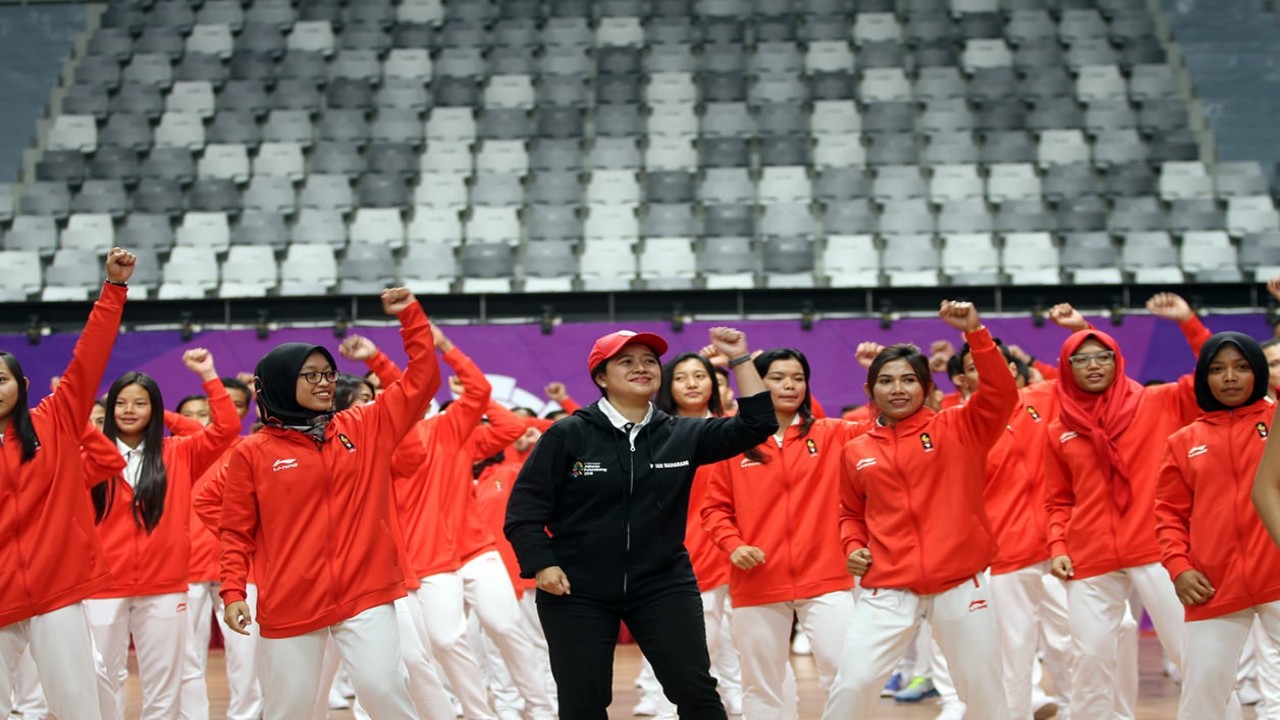 Ketua DPR RI Puan Maharani saat Asian Games 2018.