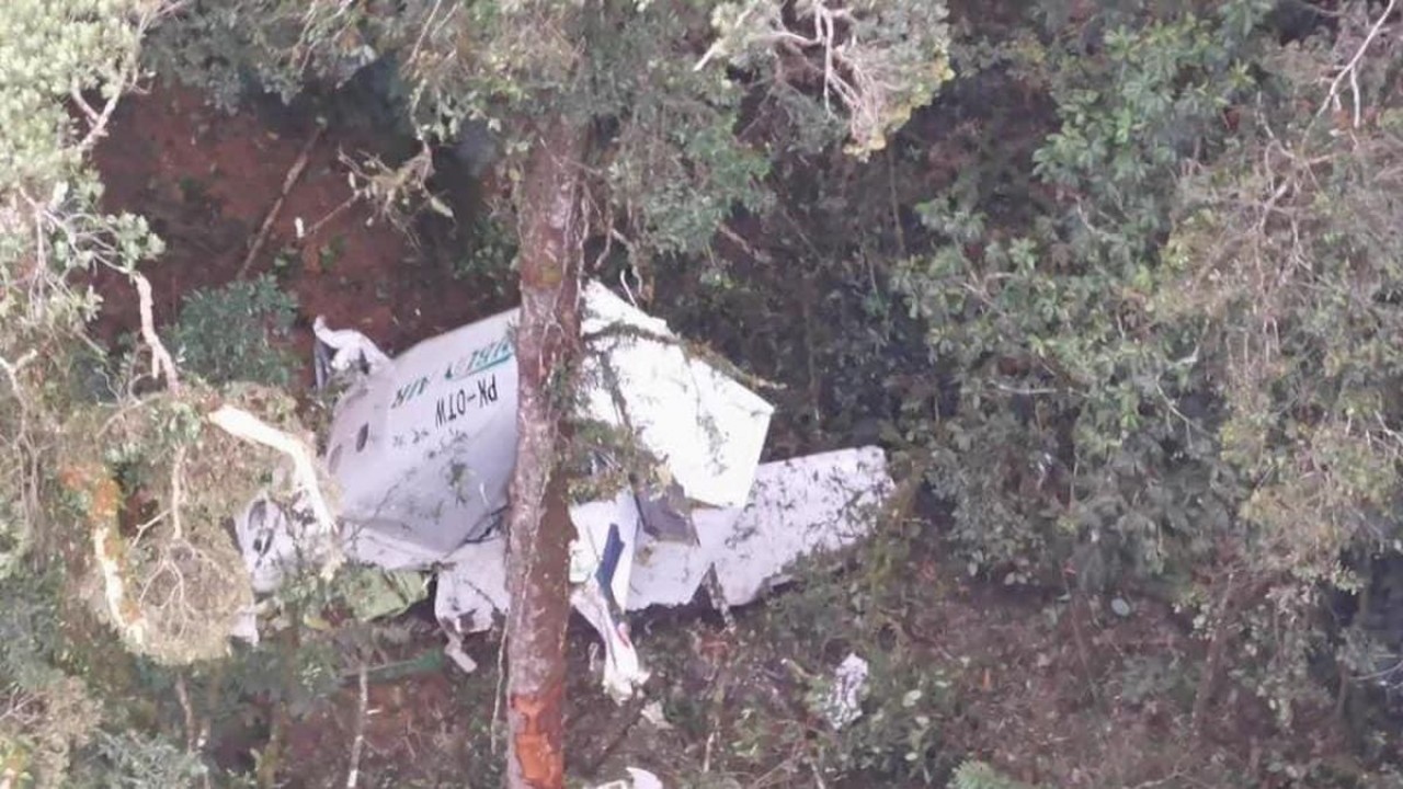 Pesawat Rimbun Air yang jatuh di Sugapa, Papua ditemukan dalam kondisi hancur/ist