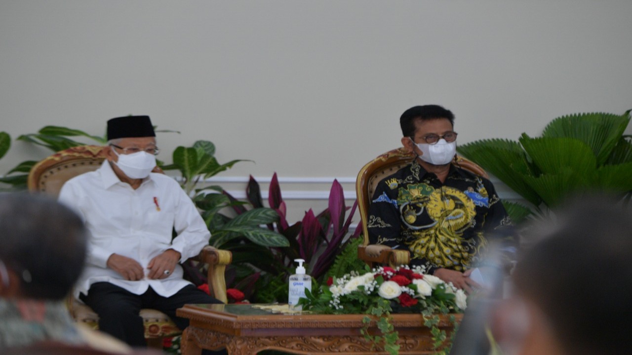 Wapres Ma'ruf Amin dan Menteri Pertanian Syahrul Yasin Limpo.
