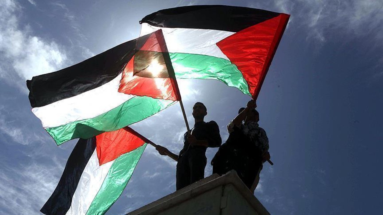 Ilustrasi bendera Palestina. (Anadolu Agency)