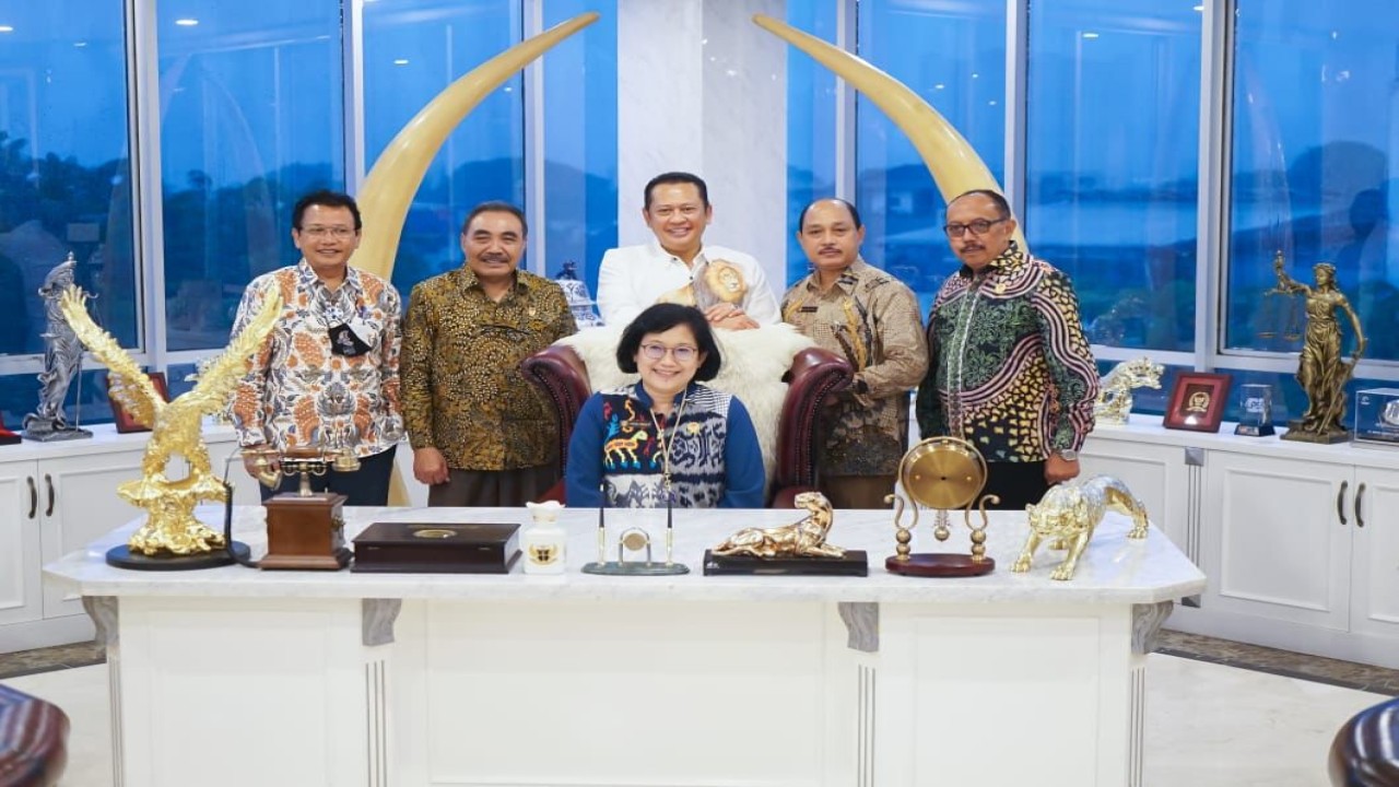 Ketua MPR RI Bambang Soesatyo dan pimpinan LPSK.