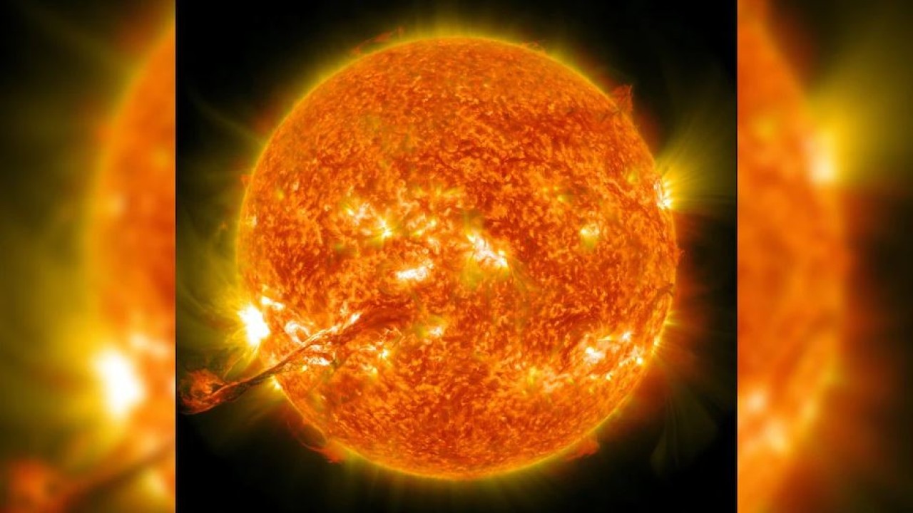 Ilustrasi badai Matahari. (Unsplash/NASA)
