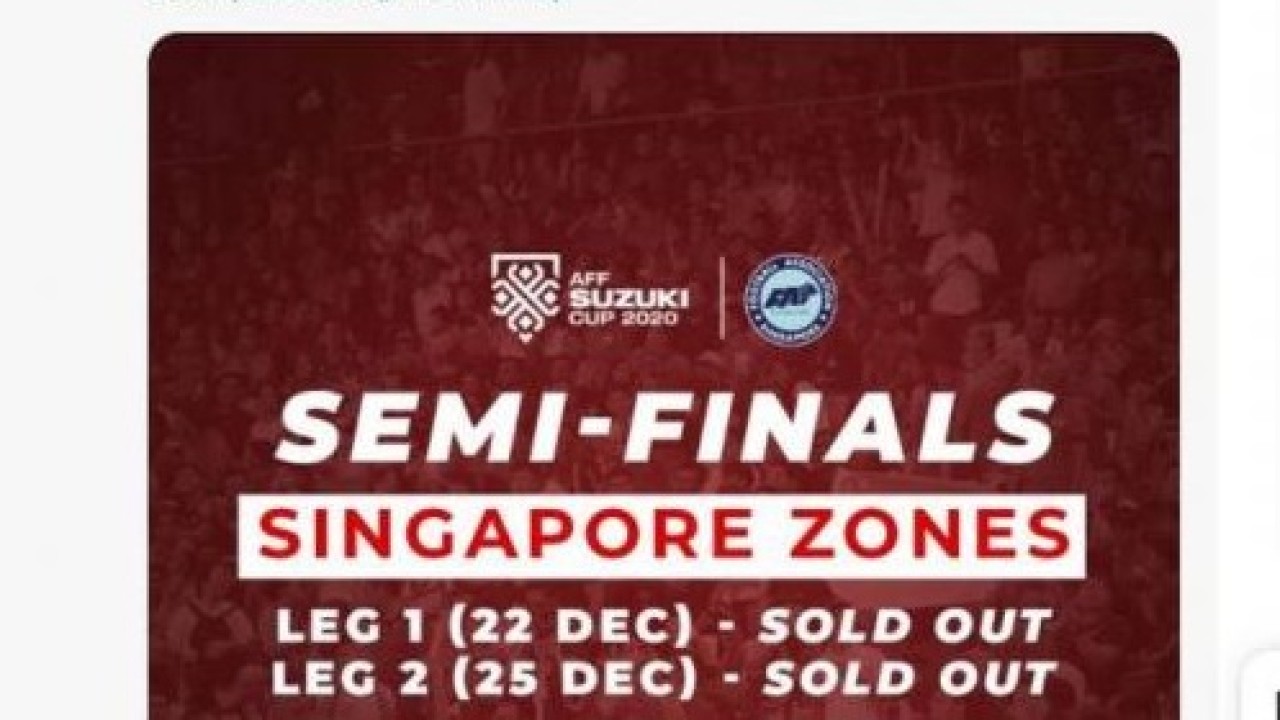 Jadwal semifinal Indonesia vs Singapura