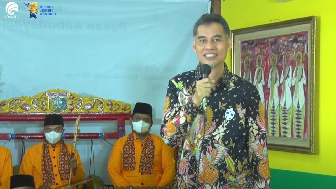 Pertunjukan virtual kesenian daerah bertajuk 'Sambut Siaran TV Digital dari DKI Jakarta.