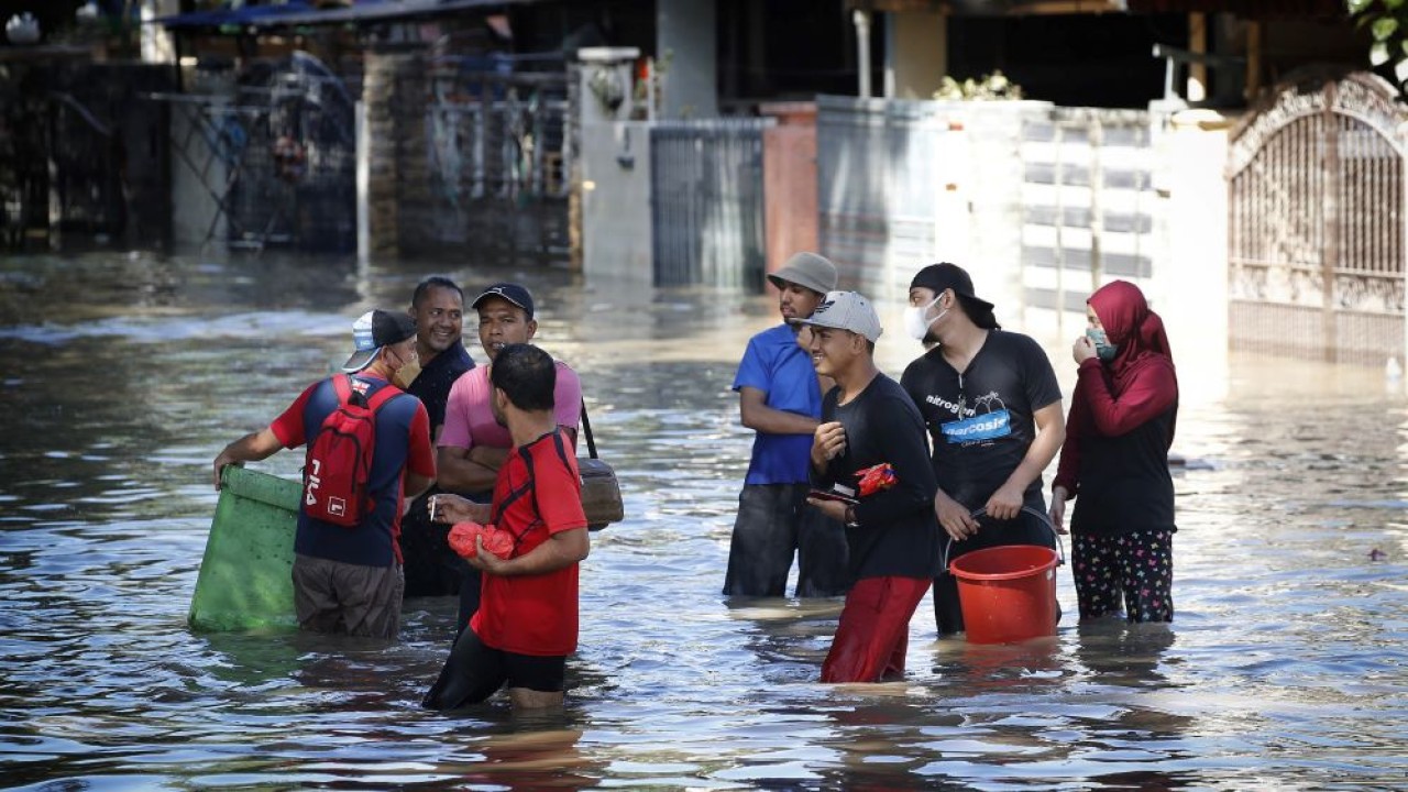 Ilustrasi banjir Malaysia. (CGTN)