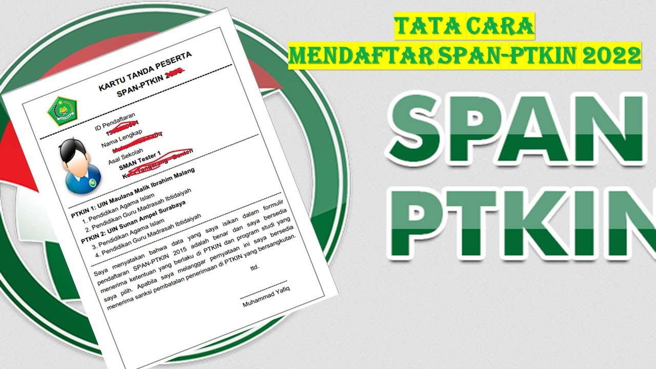 Ilustrasi tutorial cara mendaftar SPAN PTKIN/ist