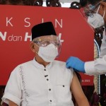 Wapres KH Ma'ruf Amin saat menjalani vaksinasi dosis kedua pada Maret 2021 lalu-1641891868