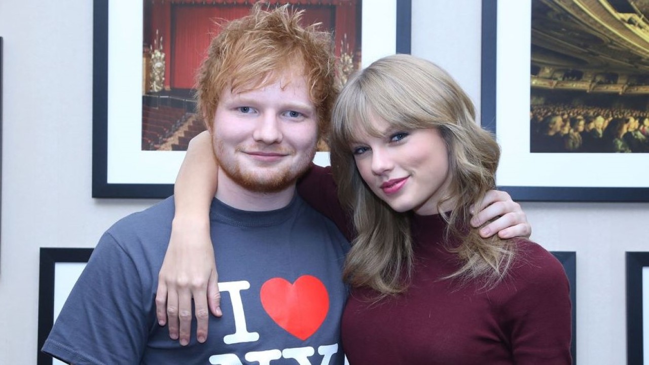 Ed Sheeran dan Taylor Swift. (Anna Webber/GI untuk Atlantic Records)