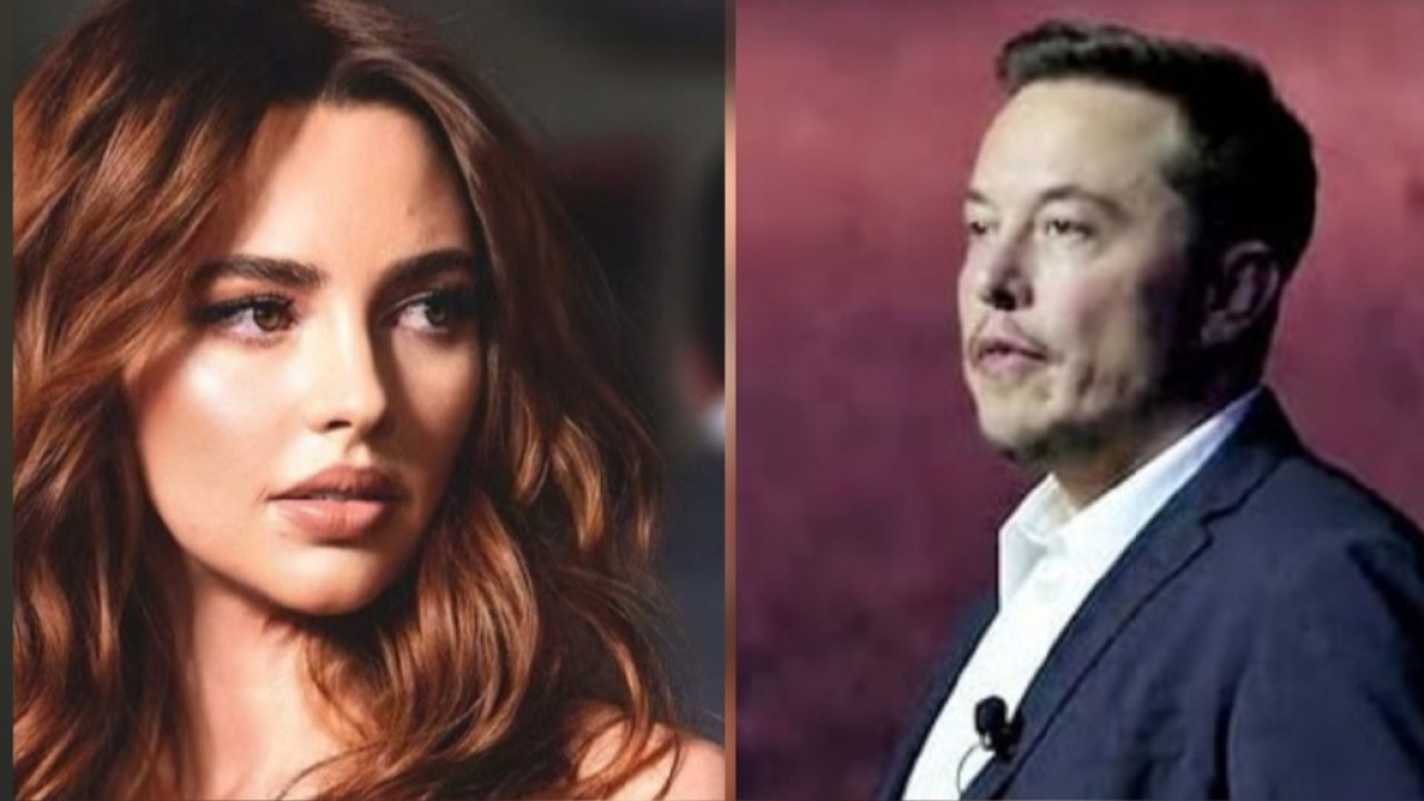 Elon Musk dan Natasha Bassett. (kolase)