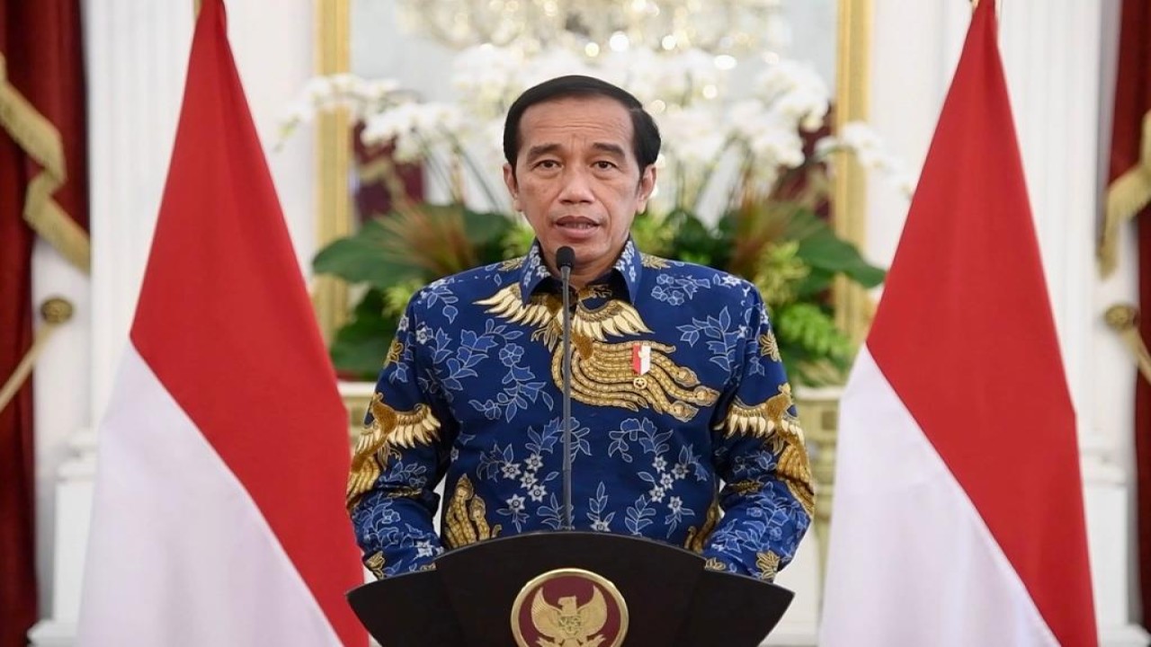 Presiden Jokowi mengucapkan selamat memperingati Isra Mi'raj 1443H kepada semua umat muslim. (BPMI Setpres)