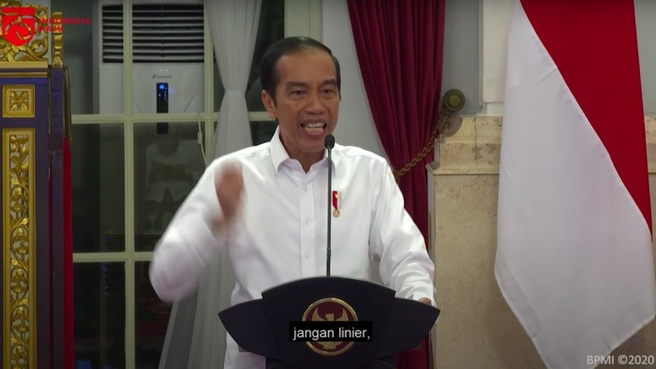 Jokowi marah.