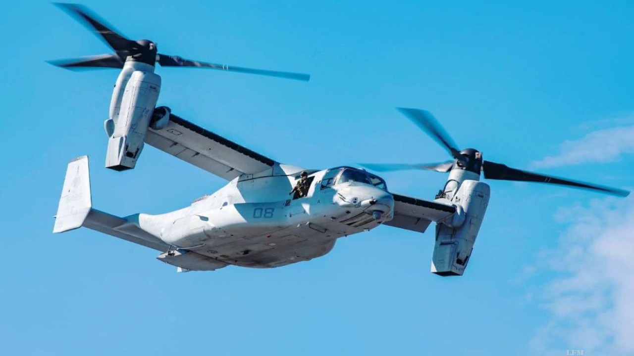 Ilustrasi pesawat militer Bell-Boeing V-22 Osprey. (Istimewa)