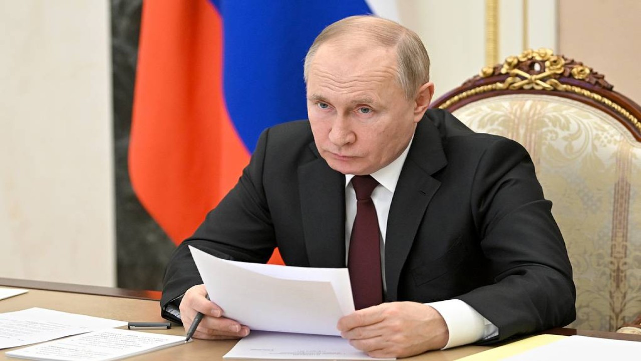 Presiden Rusia Vladimir Putin. (Alexei Nikolsky/Kantor Pers dan Informasi Kepresidenan Rusia/TASS)