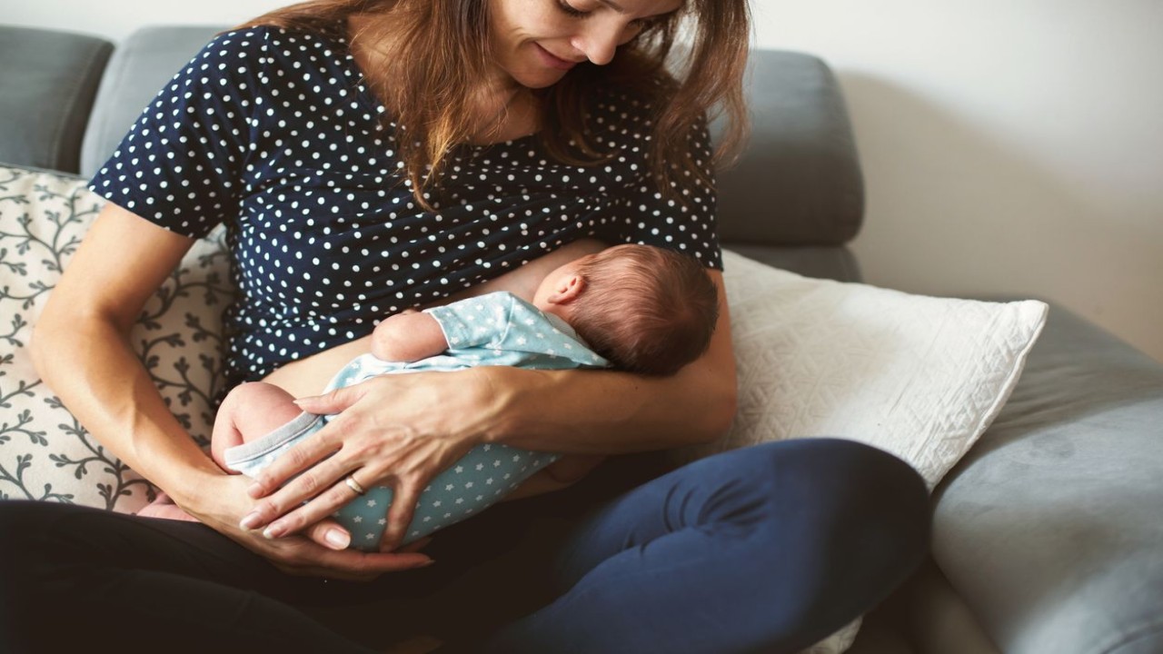 Ilustrasi ibu menyusui dan bayi/ist