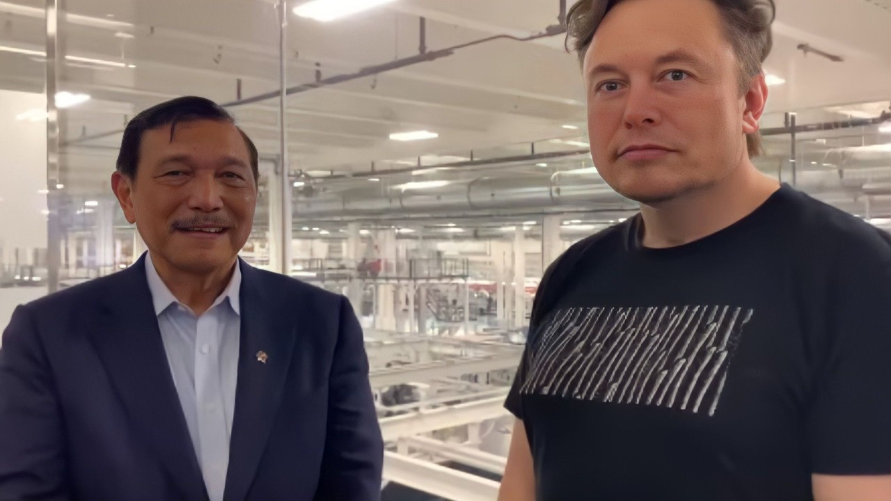 Luhut Pandjaitan (kiri) bertemu Elon Musk/ist