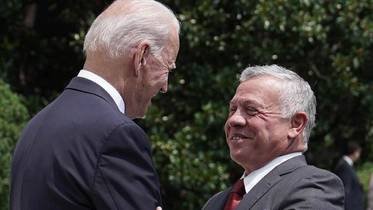 Presiden AS Joe Biden dan Raja Yordania Abdullah. (Anadolu Agency)