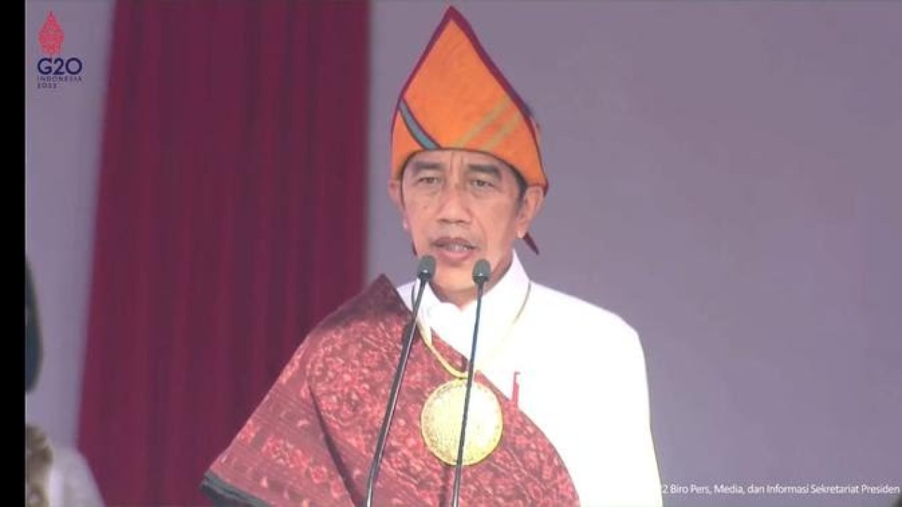 Presiden Jokowi saat memimpin upacara peringatan Hari Lahir Pancasila.