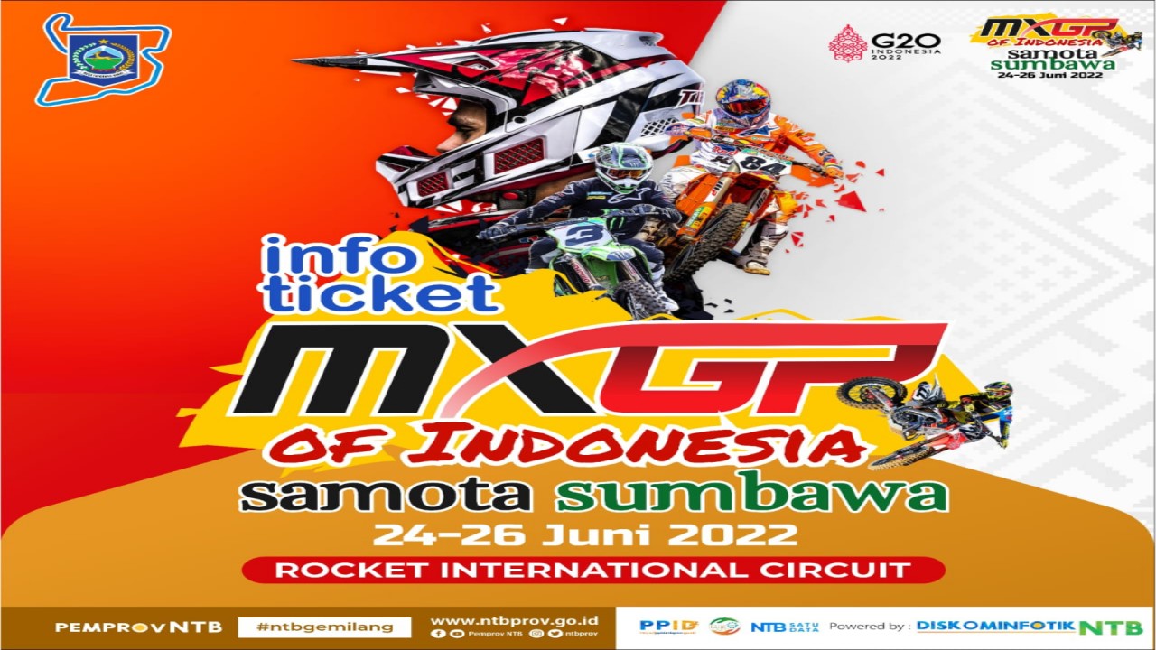 Banner penjualan Tiket pergelaran MXGP Samota 2022. Sumber (Istimewa)