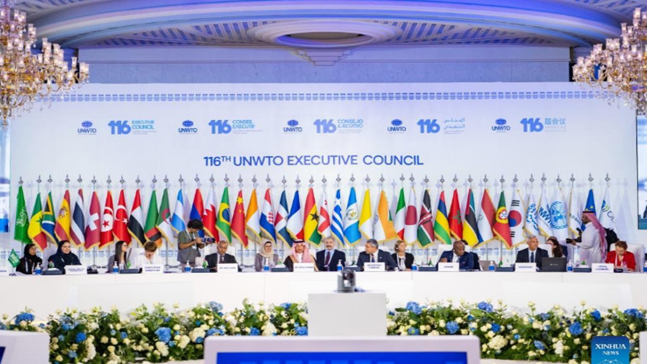 Pertemuan Dewan Eksekutif UNWTO ke-116 di Jeddah. (foto: Xinhua pic)