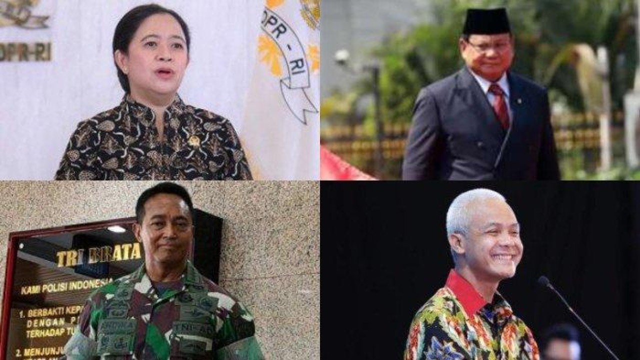Puan Maharani, Prabowo Subianto, Panglima TNI Jenderal Andika Perkasa dan Ganjar Pranowo/ist