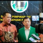 Ketua MPR RI Bambang Soesatyo (kiri) bersama Ketua Umum PPP Suharso Monoarfa-1656737226
