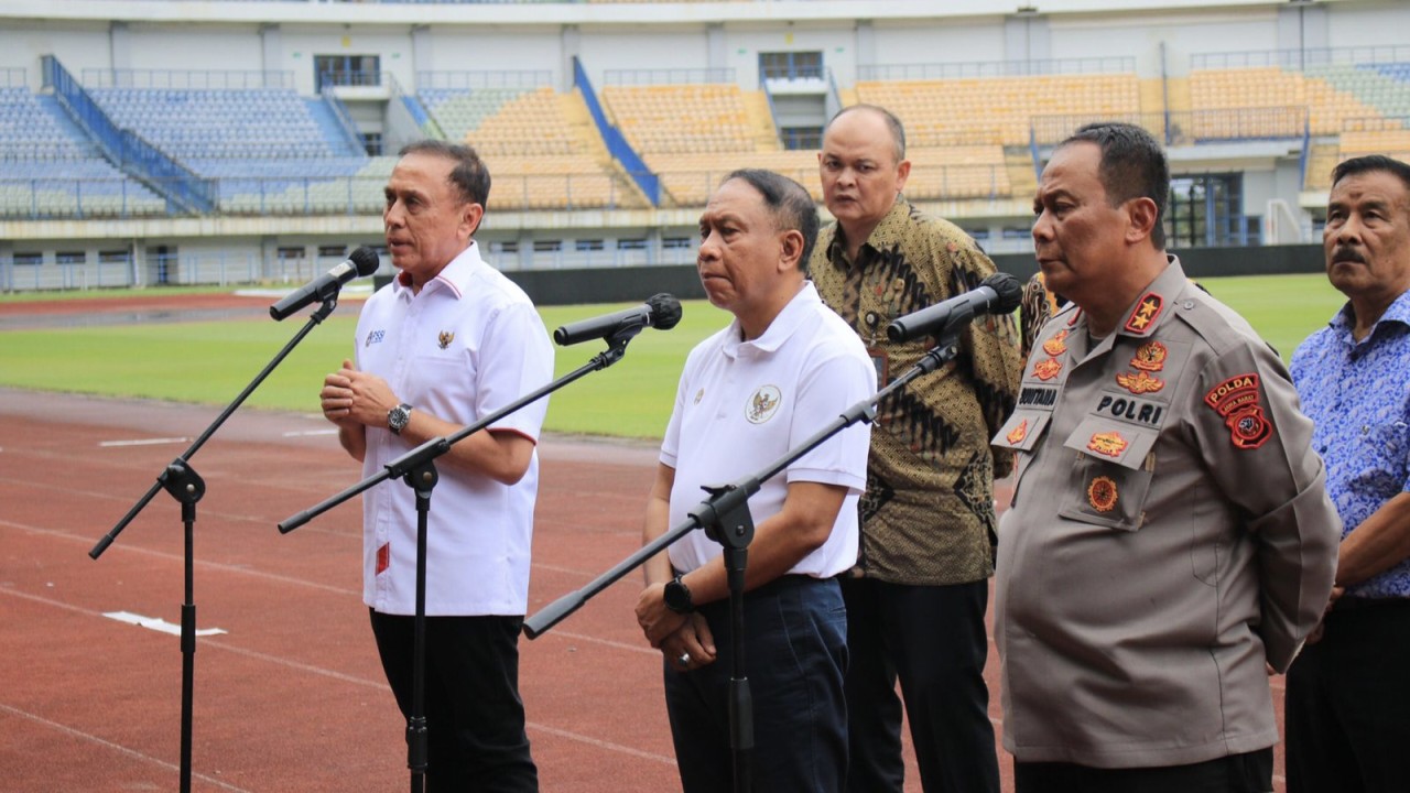 Ketum PSSI, Menpora dan Kapolda Jawa Barat