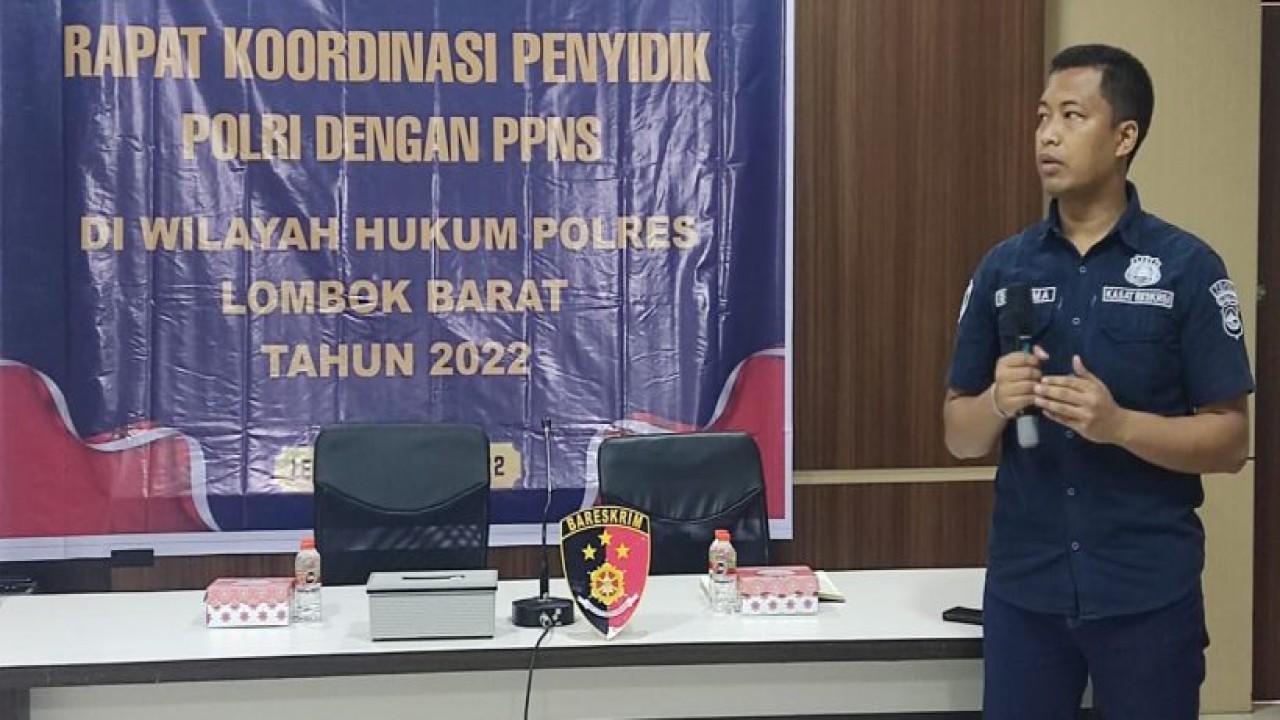 Rapat Koordinasi Penyidik Polri bersama Penyidik Pegawai Negeri Sipil (PPNS) se Kabupaten Lombok Barat, Rabu (27/7/2022). Foto (Istimewa)