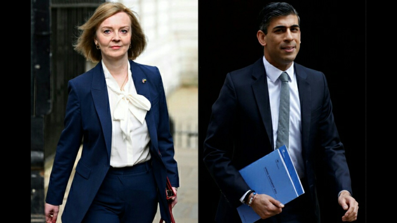 Liz Truss dan Rishi Sunak. (Net)