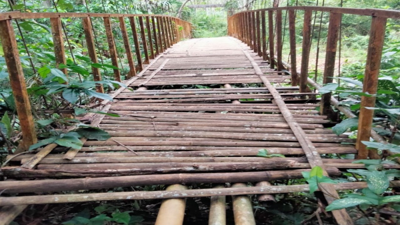 Jembatan Gantung Akses Ke Kebun Masyarakat Rusak Parah