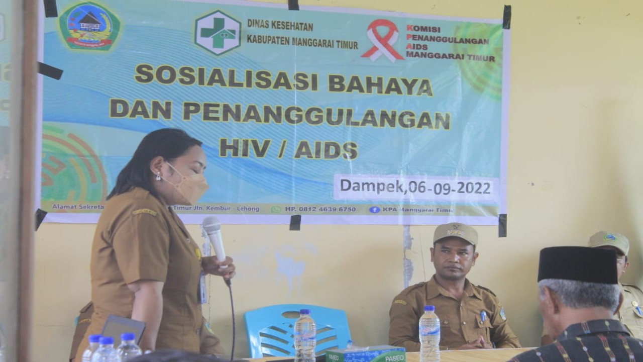 Sosialisasi bahaya dan penanggulangan HIV/AIDS di Kantor Camat Lamba Leda Utara (LAUT). Foto (HO/NusantaraTV)