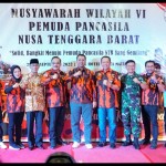 Ketua MPR RI sekaligus Wakil Ketua Umum Pemuda Pancasila Bambang Soesatyo (keempat kanan)-1664779390