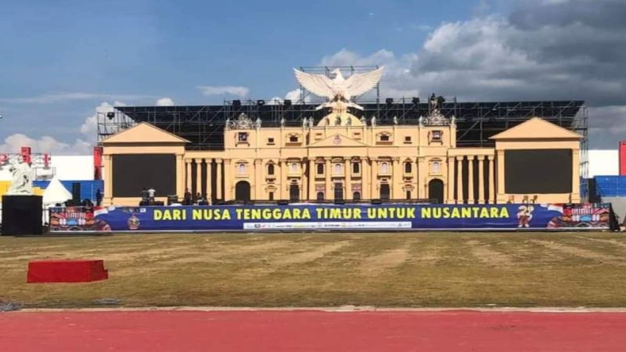 Stadion Oepoi di Kota Kupang, NTT, yang disiapkan menjadi sebagai tempat pelaksaan kegiatan Pesta Paduan Suara Gerejani (Pesparani) II 2022. (FOTO ANTARA/HO-Panitia Pesparani II)