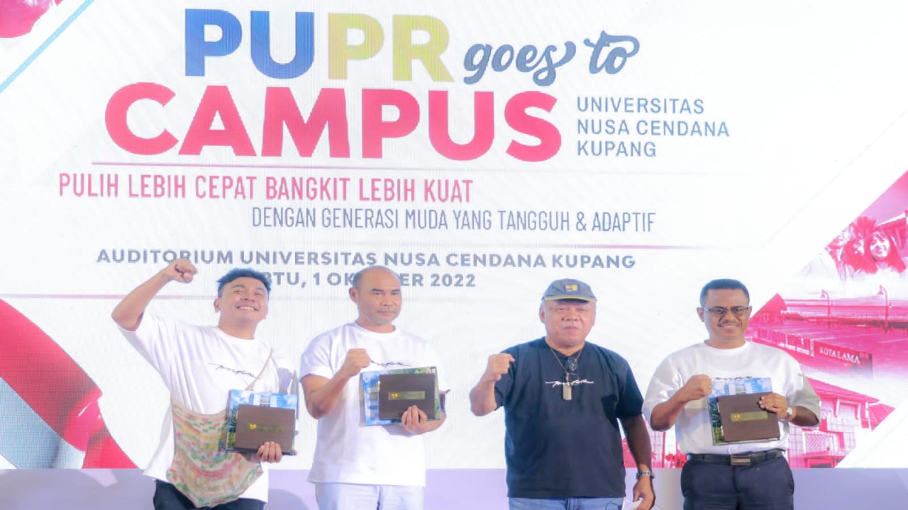 Kementerian PUPR menggelar acara PUPR Goes To School di Kampus Universitas Nusa Cendana Kupang, Sabtu (1/10/2022). Foto (Istimewa)