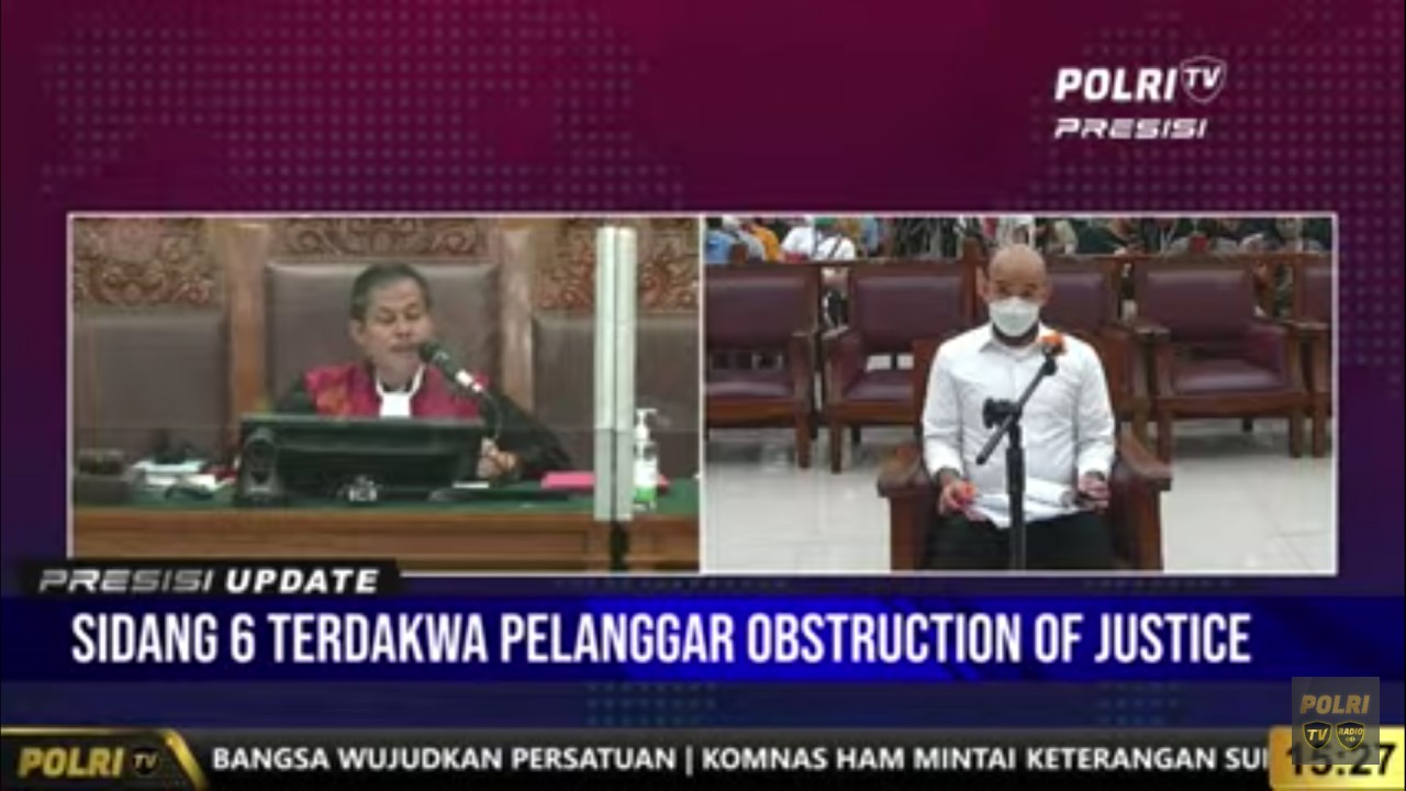 Sidang perkara obstruction of justice dalam pembunuhan Brigadir J.