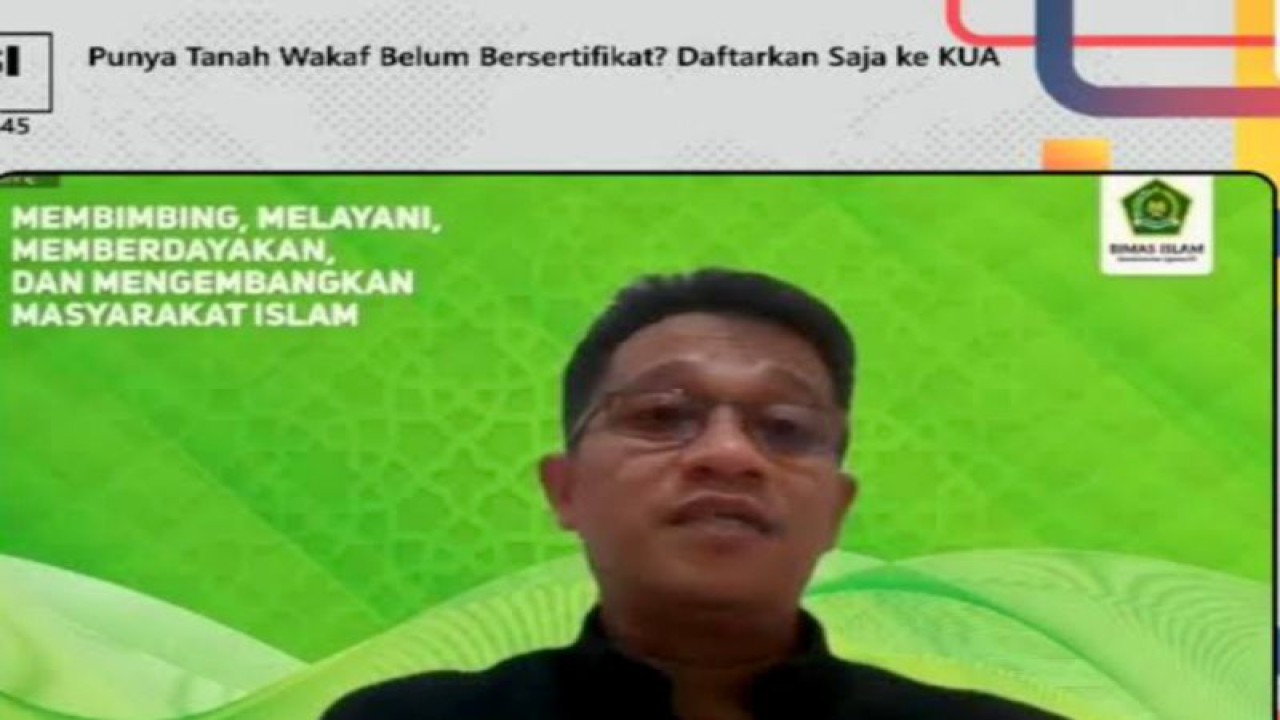 Analis Kebijakan pada Subdit Pengamanan Aset Wakaf Kemenag Jaja Zarkasyi. (ANTARA/HO-Kemenag)