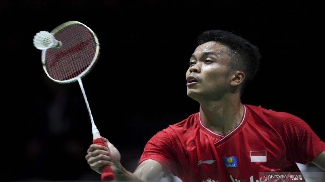 Anthony Sinisuka Ginting. ANTARA FOTO/Sigid Kurniawan/hp. (ANTARA FOTO/Hafidz Mubarak A/pras)