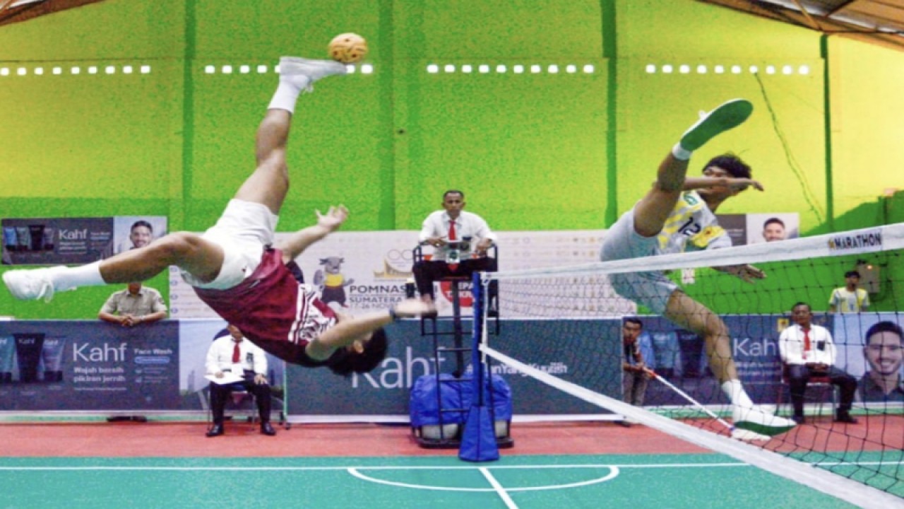 Atlet sepaktakraw Gorontalo (ANTARA/HO-kominfo)