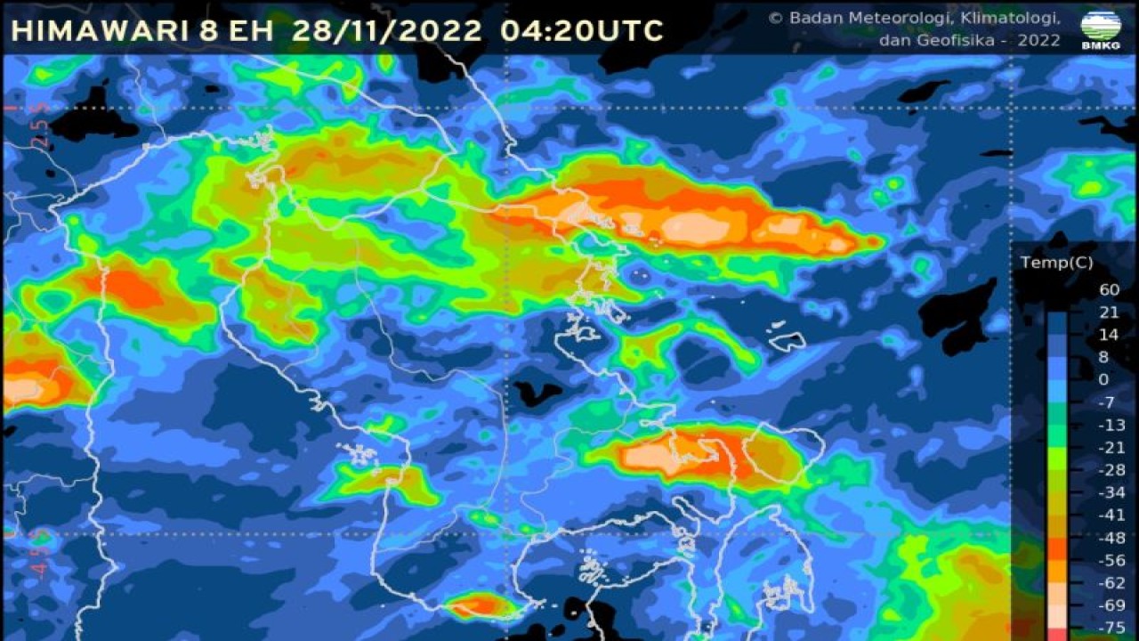 Badan Meteorologi Klimatologi dan Geofisika (BMKG) Kendari, Sulawesi Tenggara menyebutkan umumnya wilayah Sultra cerah hingga berawan. ANTARA/HO-BMKG Kendari