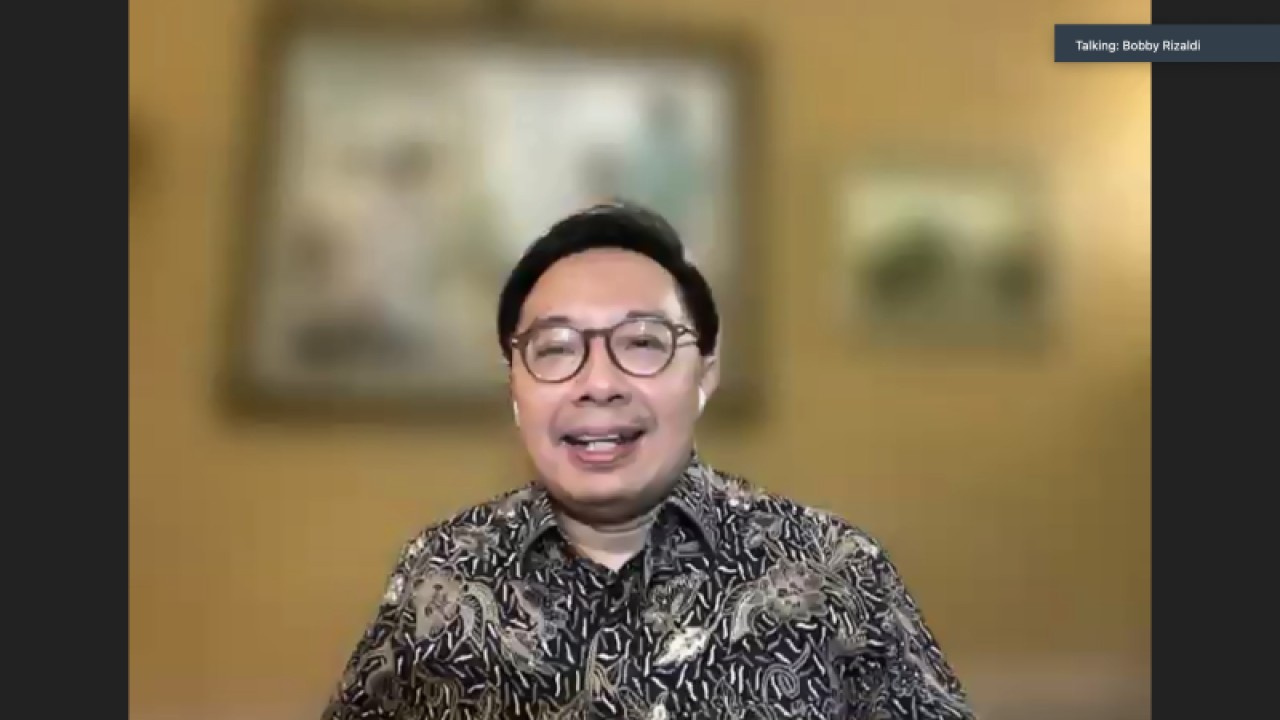 Tangkapan layar-Anggota Komisi I DPR RI Bobby Adhityo Rizaldi memberi paparan dalam seminar “Hak Pemilik Data: Dilema Auto Profiling" seperti dipantau di Jakarta, Selasa (19/10/2021). (ANTARA/Putu Indah Savitri)