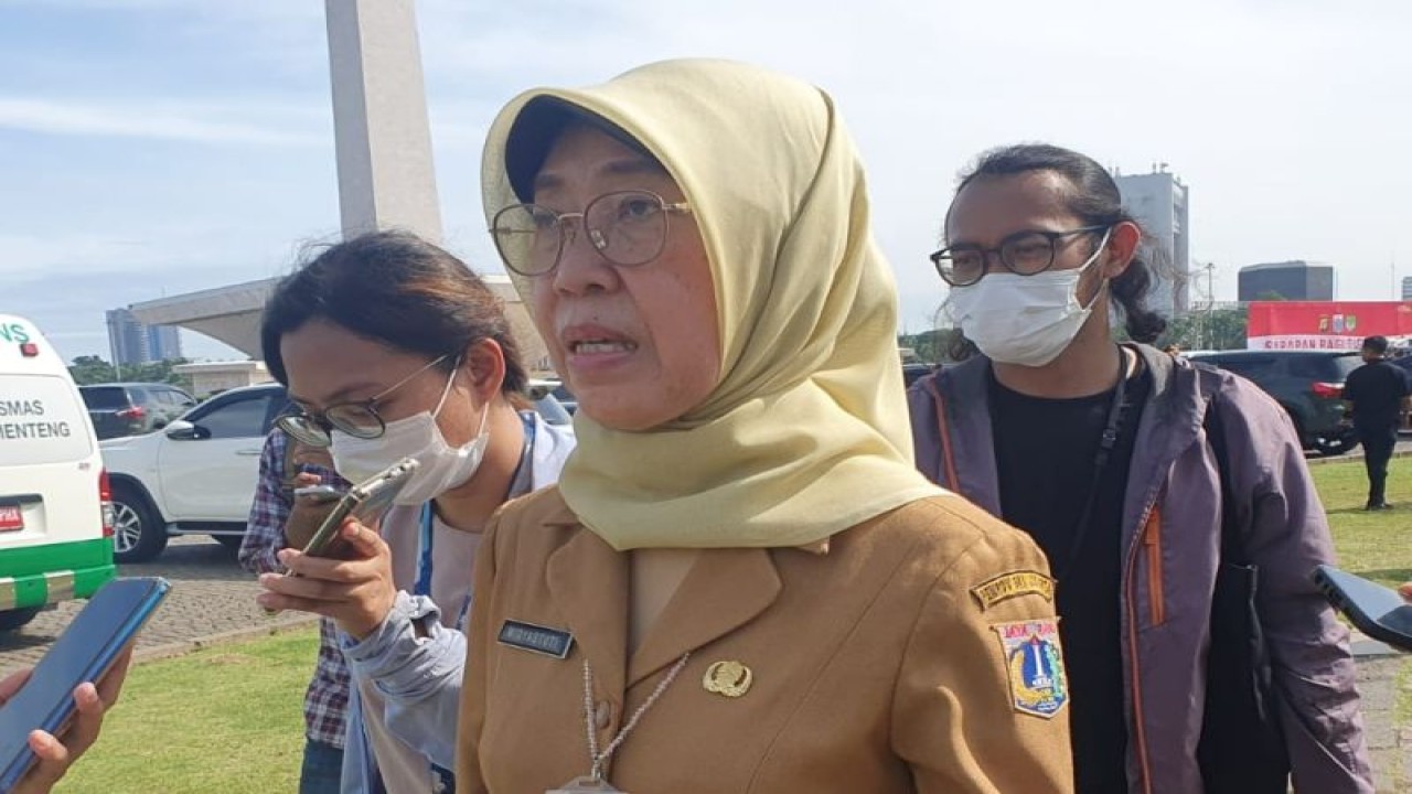 Kepala Dinas Kesehatan DKI Jakarta Widyastuti di Monas, Jakarta Pusat, Rabu (23/11/2022). (ANTARA/Ulfa Jainita)