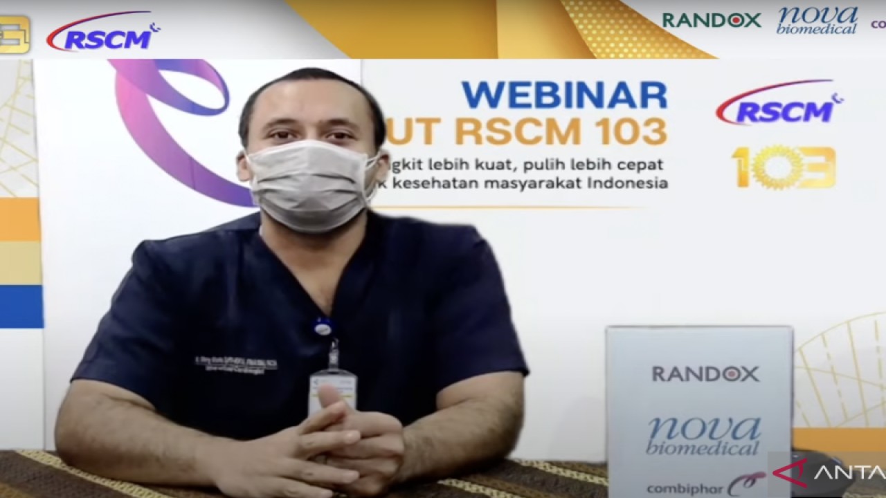 Dokter Spesialis Penyakit Dalam Konsultan Kardiovaskular RSCM Birry   dalam Webinar HUT 103 RSCM yang ditayangkan melalui YouTube RSCM, Selasa (8/11/2022). (ANTARA/YouTube RSCM)