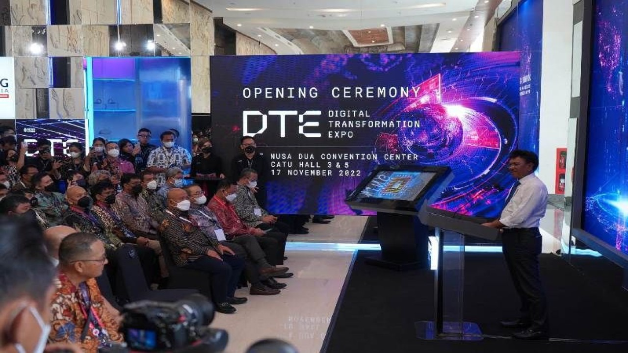 Gelaran Digital Transformation Expo (DTE) yang diselenggarakan oleh Kementerian Komunikasi dan Informatika Republik Indonesia (Kominfo RI), pada pada 13-17 November 2022 di Bali. (ANTARA/Foto: istimewa)