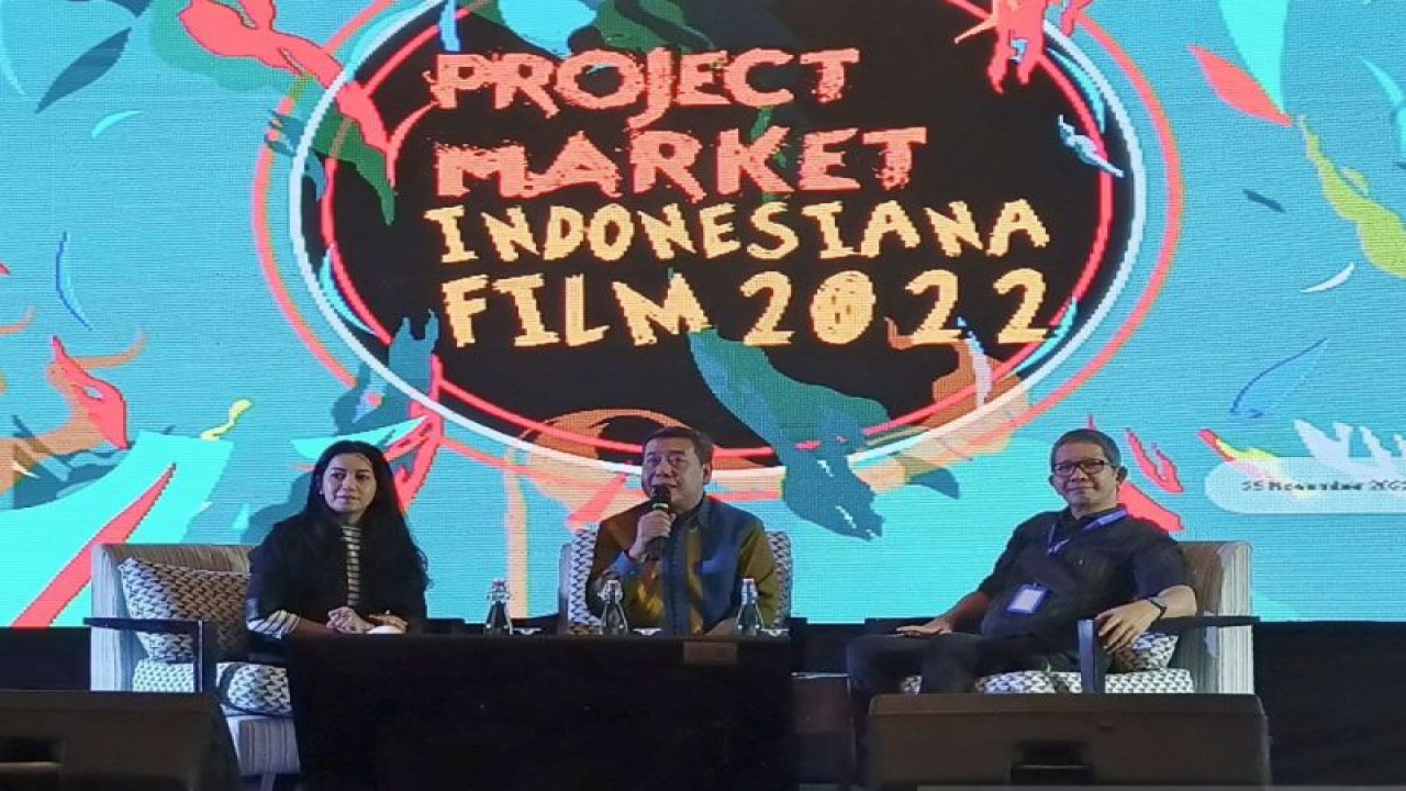 Project Market Indonesiana Film 2022 di Hotel Le Meridien, Jakarta, Jumat (25/11/2022).(ANTARA/Suci Nurhaliza)