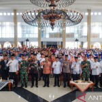 Gubernur dan Forkopimda Bengkulu usai melaksanakan kegiatan Gebyar Islami di Mesjid Raya Baitul Izzah Kota Bengkulu. ANTARA/Anggi Mayasari-1668574005