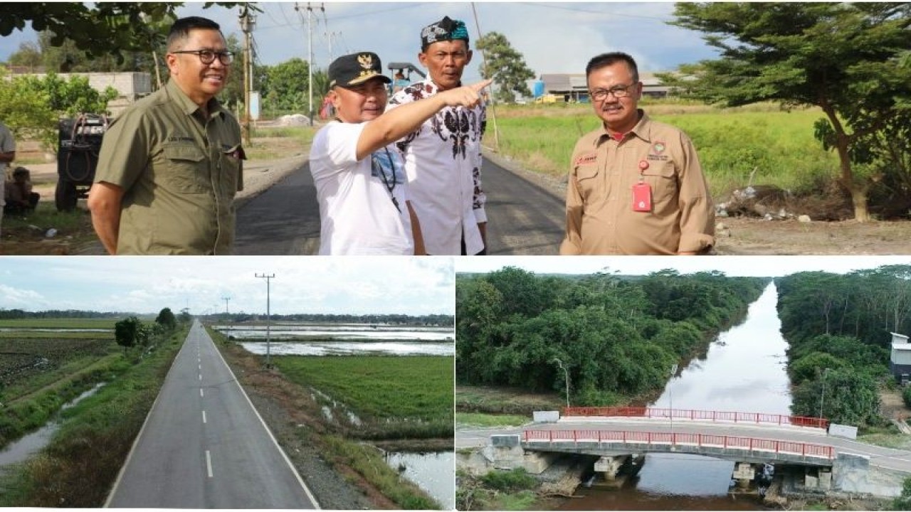 Gubernur Kalteng Sugianto Sabran meninjau kawasan Food Estate (gambar atas), serta sejumlah pembangunan infrastruktur di kawasan Food Estate, Kamis, (17/11). (ANTARA/HO-Diskominfosantik Kalteng)