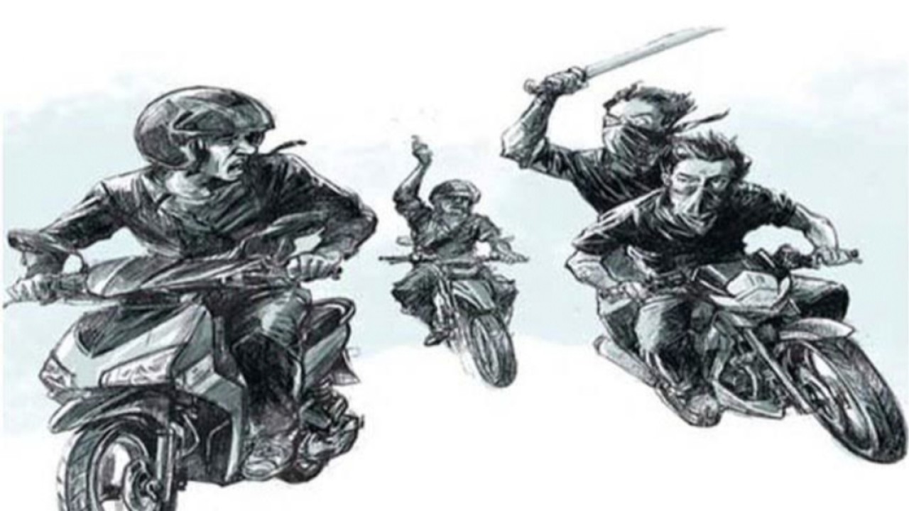 Ilustrasi geng motor