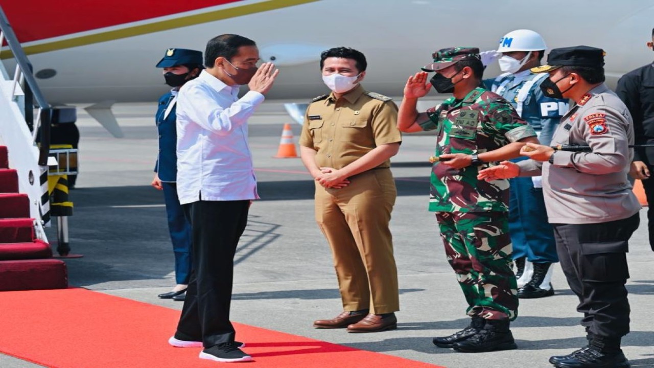 Presiden Joko Widodo (Jokowi) melakukan kunjungan kerja ke Provinsi Jawa Timur (Jatim) pada Jumat (4/11/2022).  (BPMI SETPRES/AIT)