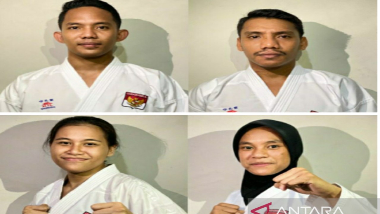 4 karateka UHO Kendari ikut kejuaraan dunia Karate Series A di Jakarta, Jumat (18/11/2022) (ANTARA/HO)