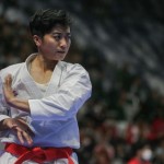 Karateka Indonesia Mastura N tampil pada babak eleminasi Kata Perorangan Putri Karate 1-1668908671