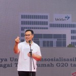 Kepala BKKBN Hasto Wardoyo saat menyampaikan kata sambutannya dalam Gebyar Bangga G20 di Jakarta, Jumat (11/11/2022). (ANTARA/Hreeloita Dharma Shanti)-1668152303